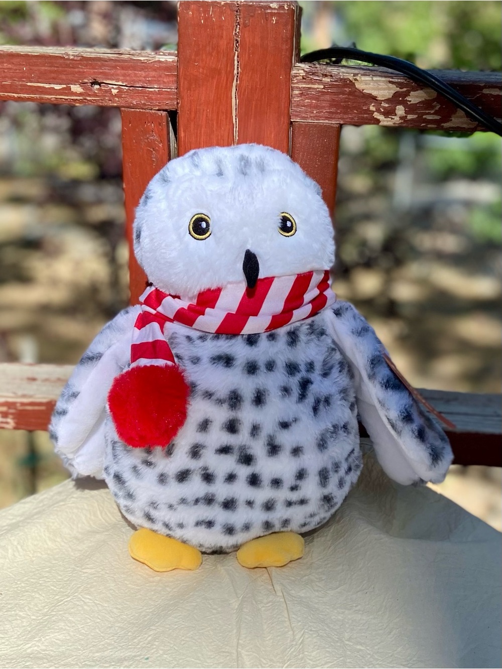 Festive Snowy Owl Plush Toy - White with Red Scarf
There are 4 available.